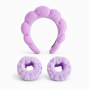 K-Beauty Skincare Headband Set – Purple