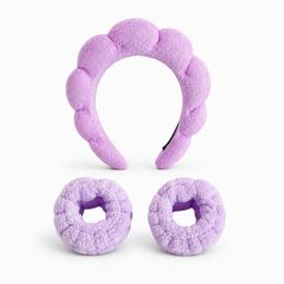 K-Beauty Skincare Headband Set – Purple